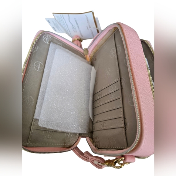 Adrienne Vittadini Pink Crossbody Wallet Bag/charger Box - Picture 8 of 8